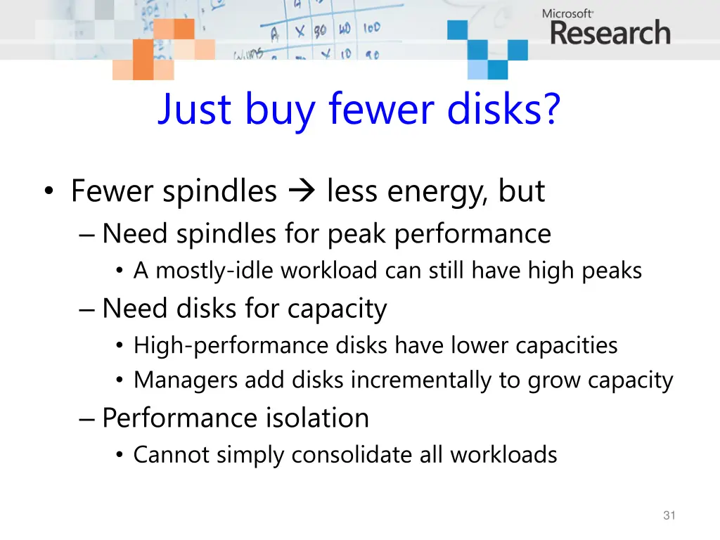 just buy fewer disks