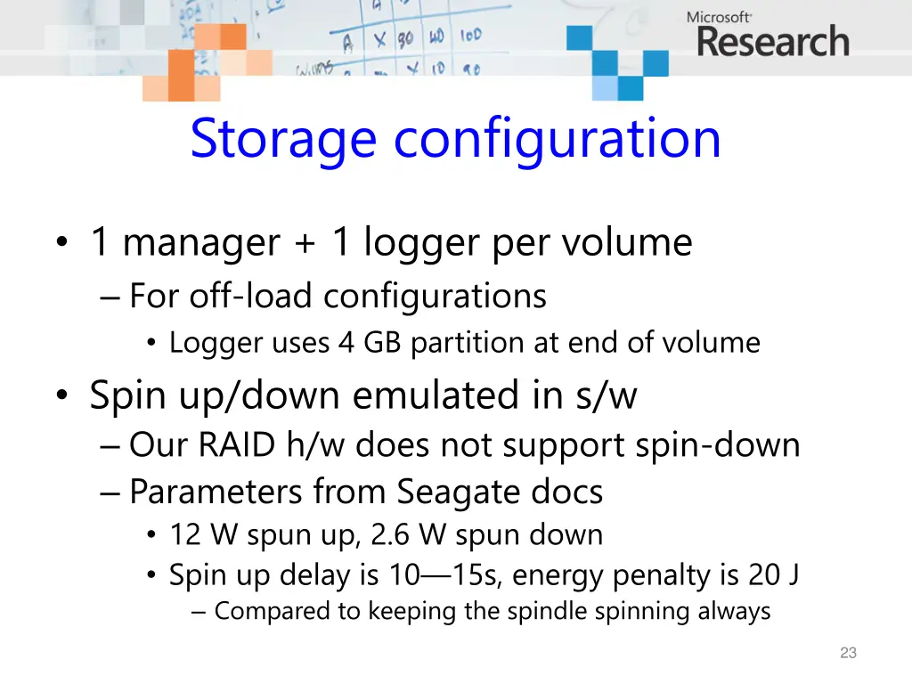 storage configuration