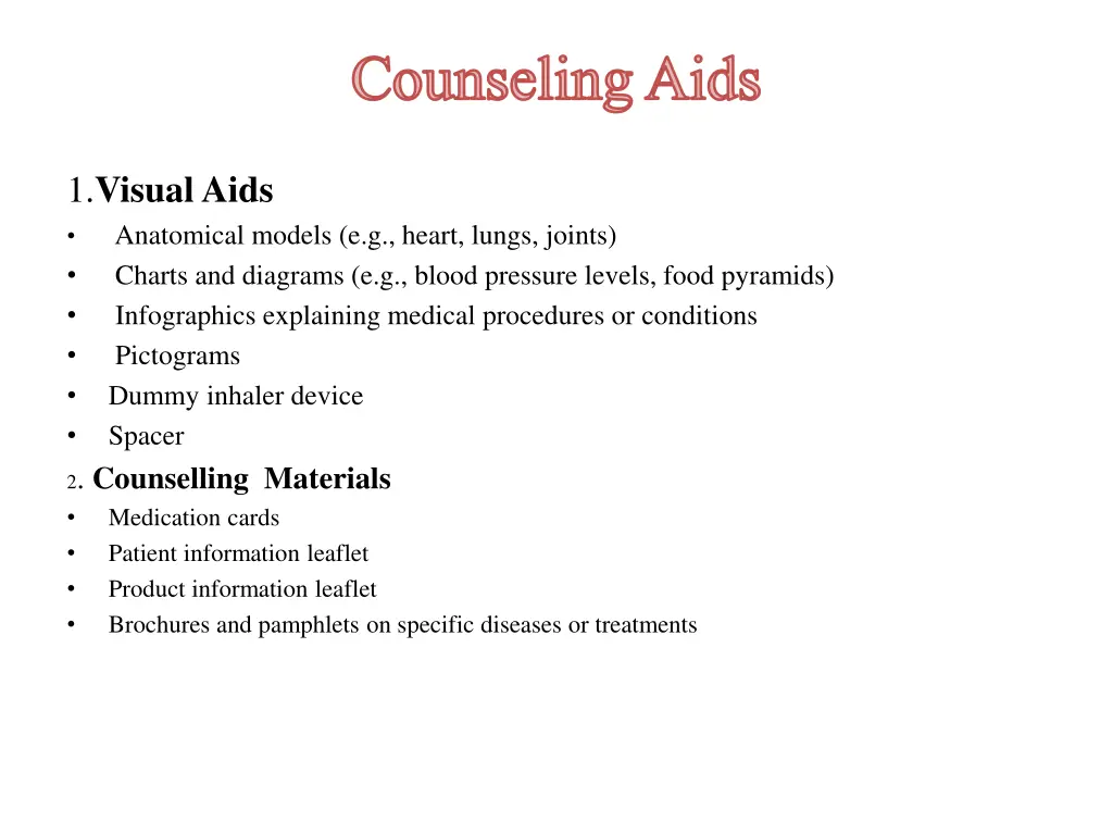 counseling aids