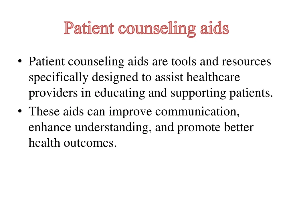 patient counseling aids