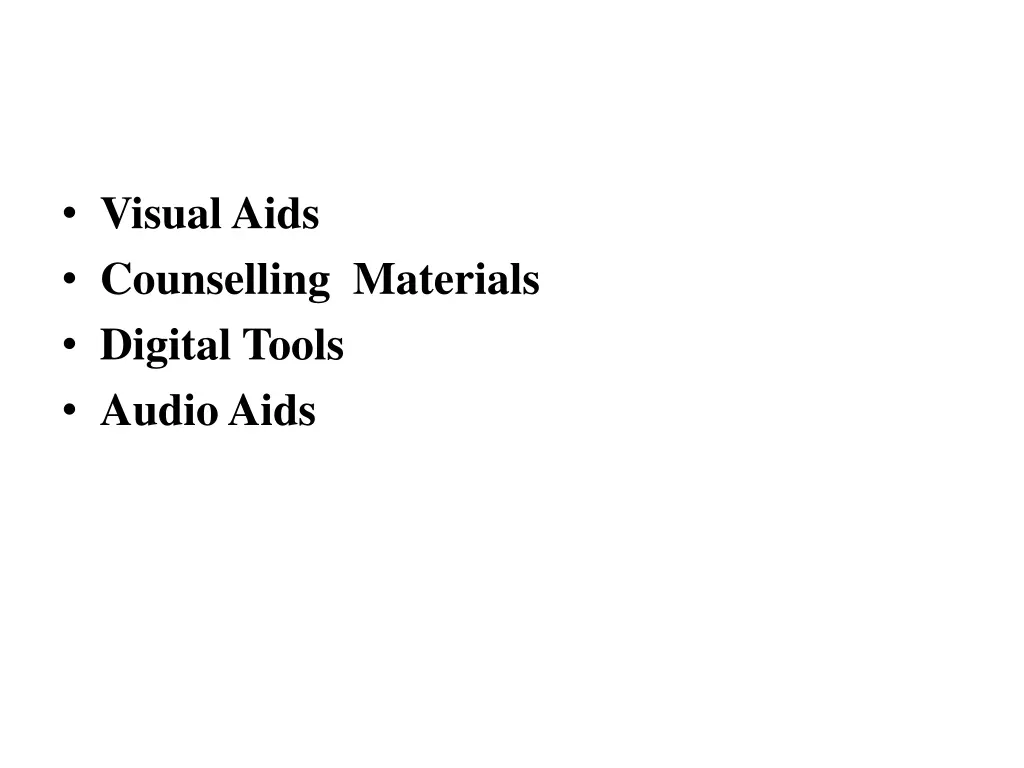 visual aids counselling materials digital tools