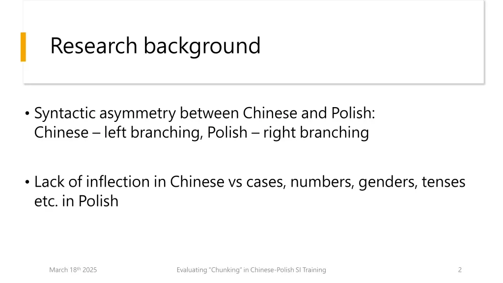 research background
