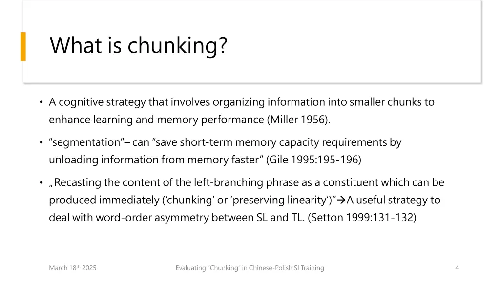 what is chunking