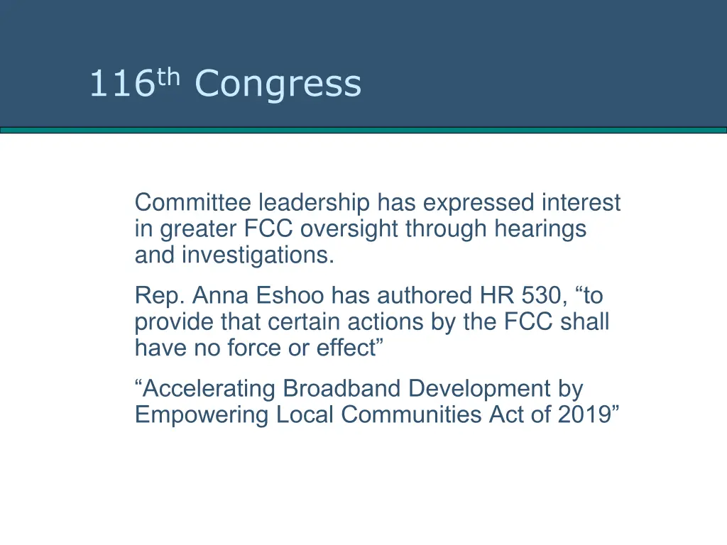 116 th congress 1