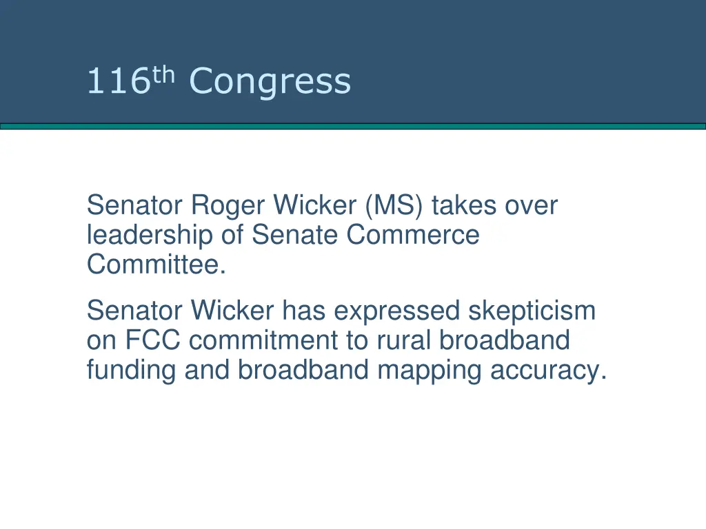 116 th congress 2