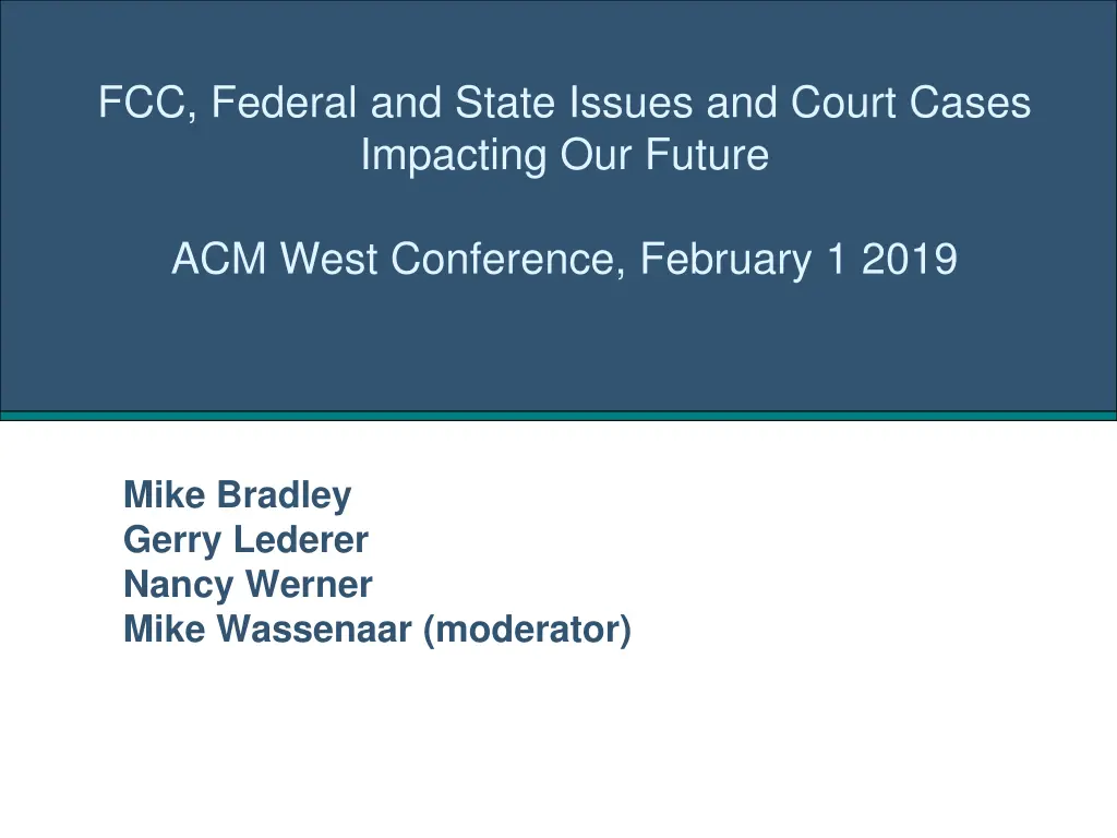 fcc federal and state issues and court cases