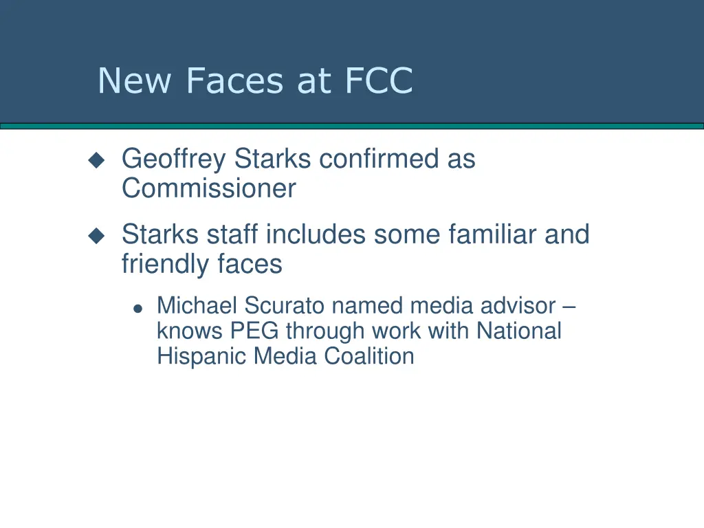 new faces at fcc