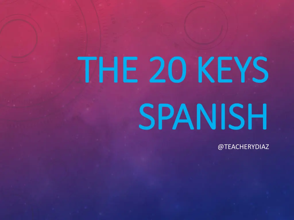 the 20 keys the 20 keys spanish spanish