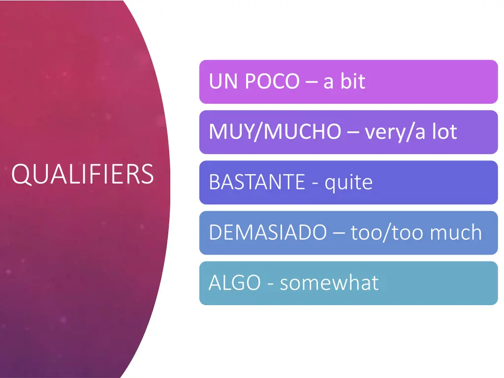 un poco a bit