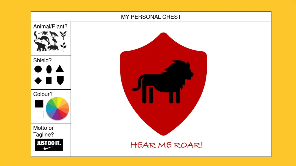 my personal crest