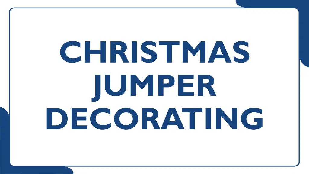 christmas jumper decorating