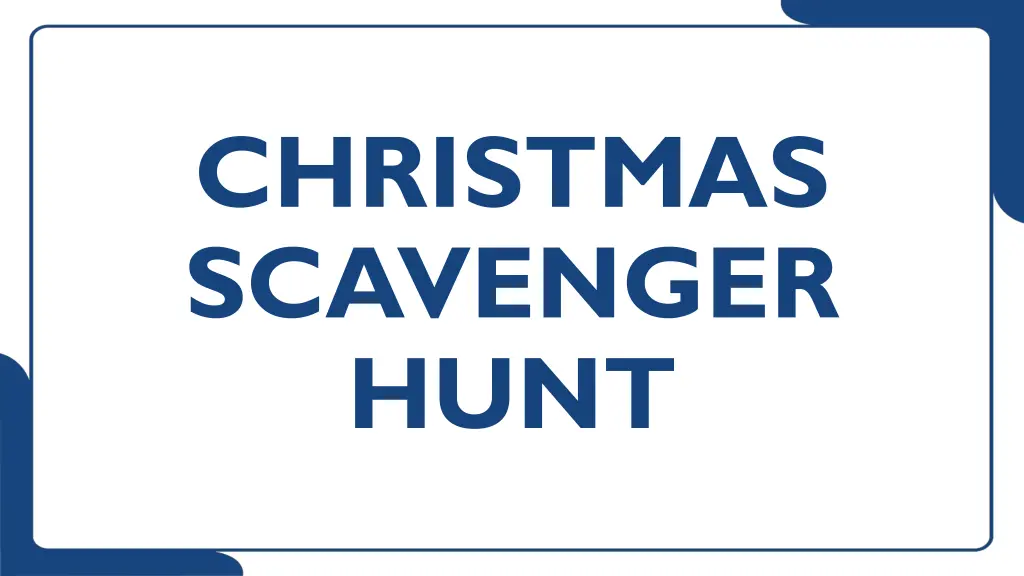 christmas scavenger hunt