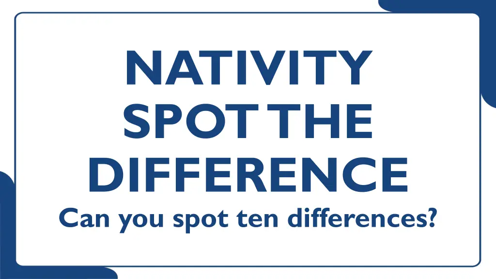 nativity spot the difference can you spot