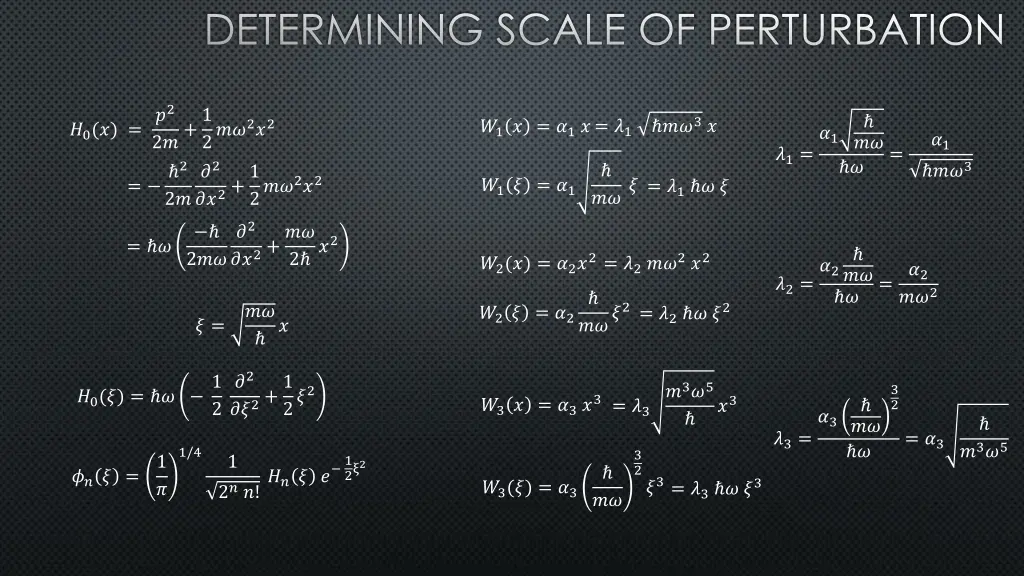 determining scale of perturbation