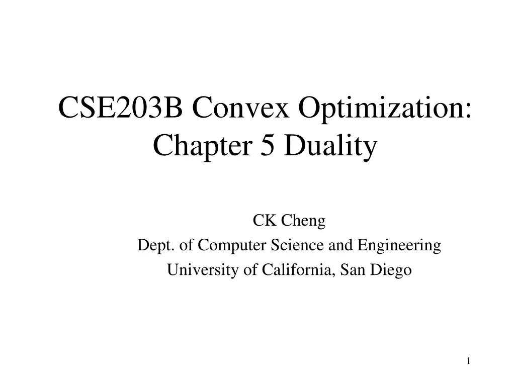 cse203b convex optimization chapter 5 duality
