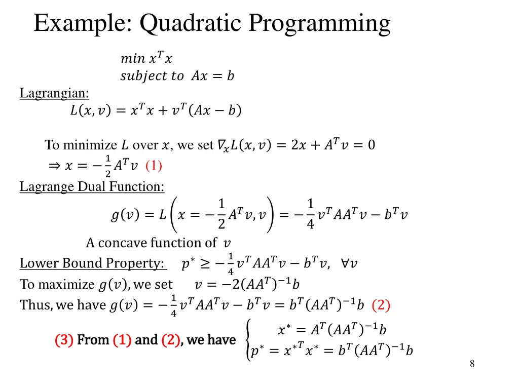 example quadratic programming