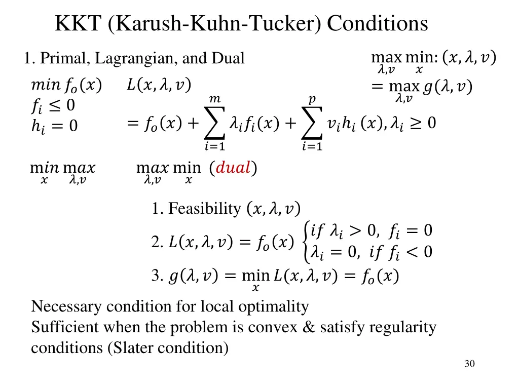 kkt karush kuhn tucker conditions 1