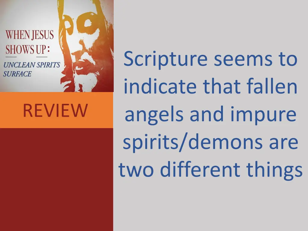 scripture seems to indicate that fallen angels