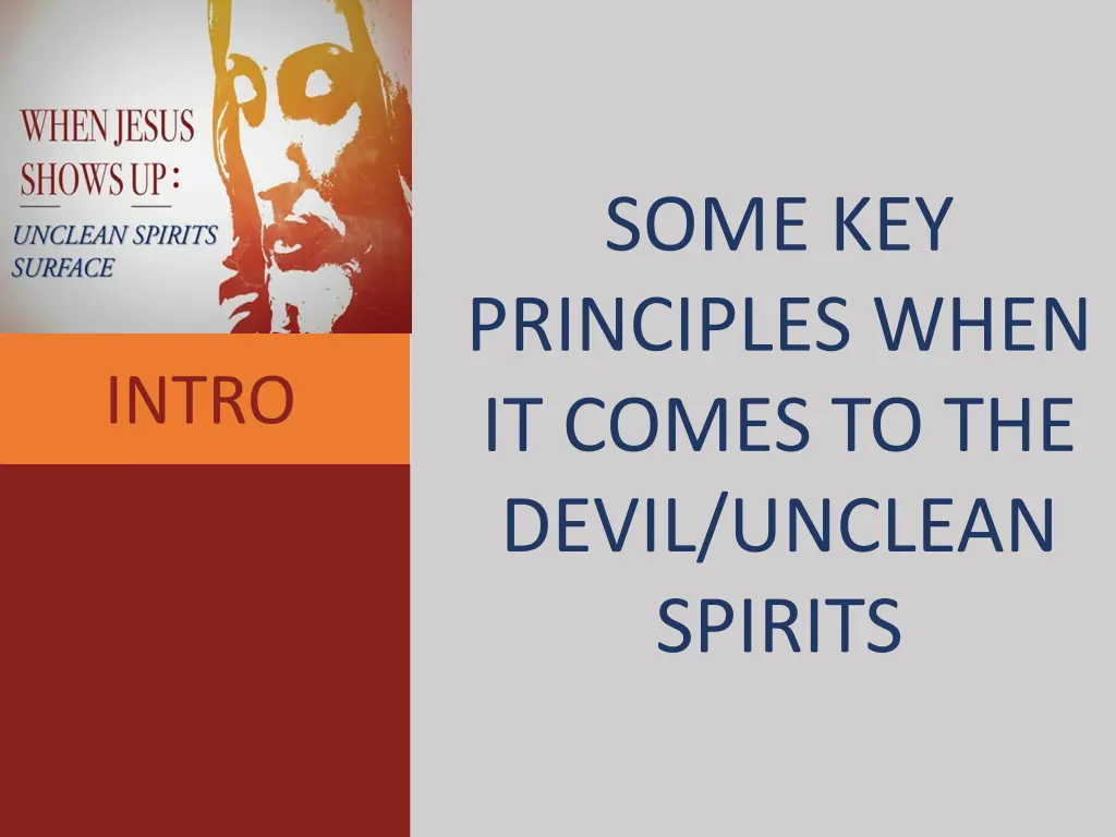 some key principles when it comes to the devil