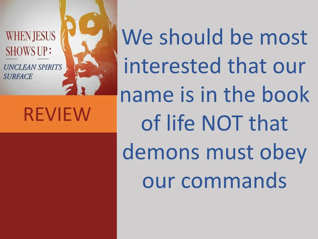 we should be most interested that our name