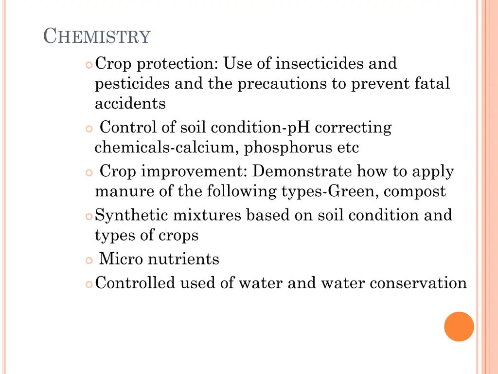 c hemistry crop protection use of insecticides
