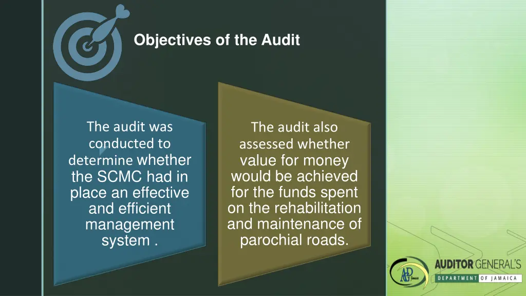 objectives of the audit