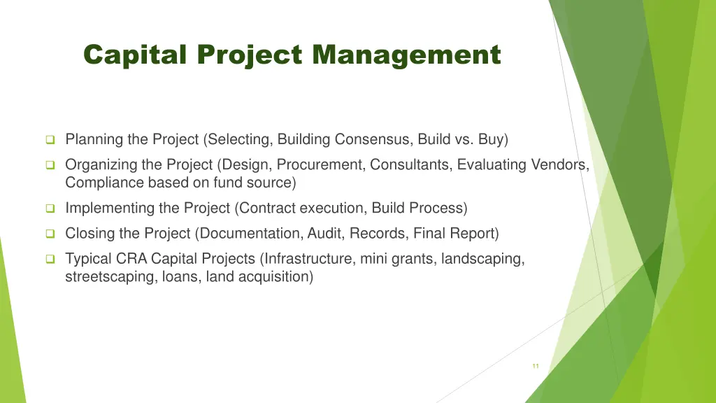 capital project management