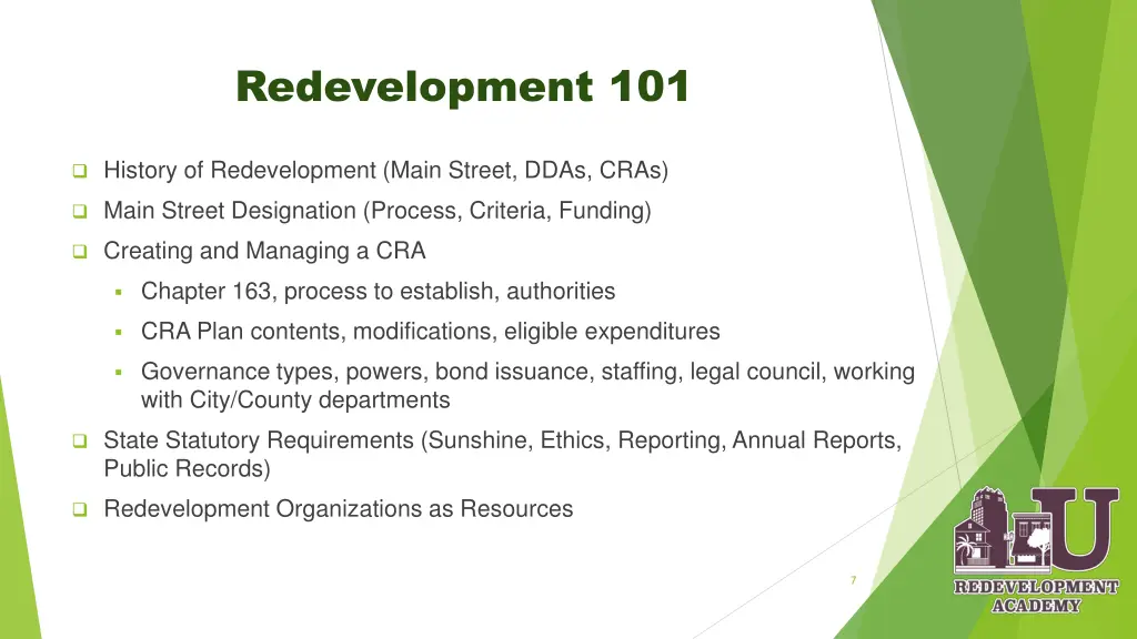 redevelopment 101