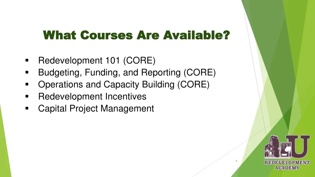 what courses are available what courses