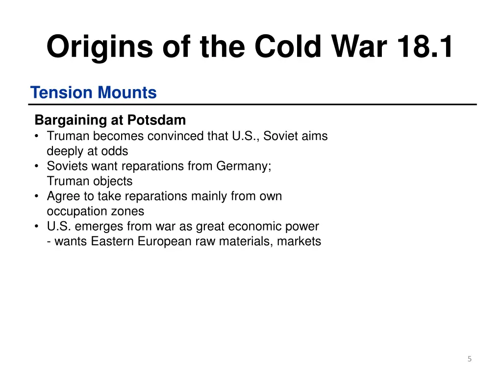 origins of the cold war 18 1 3