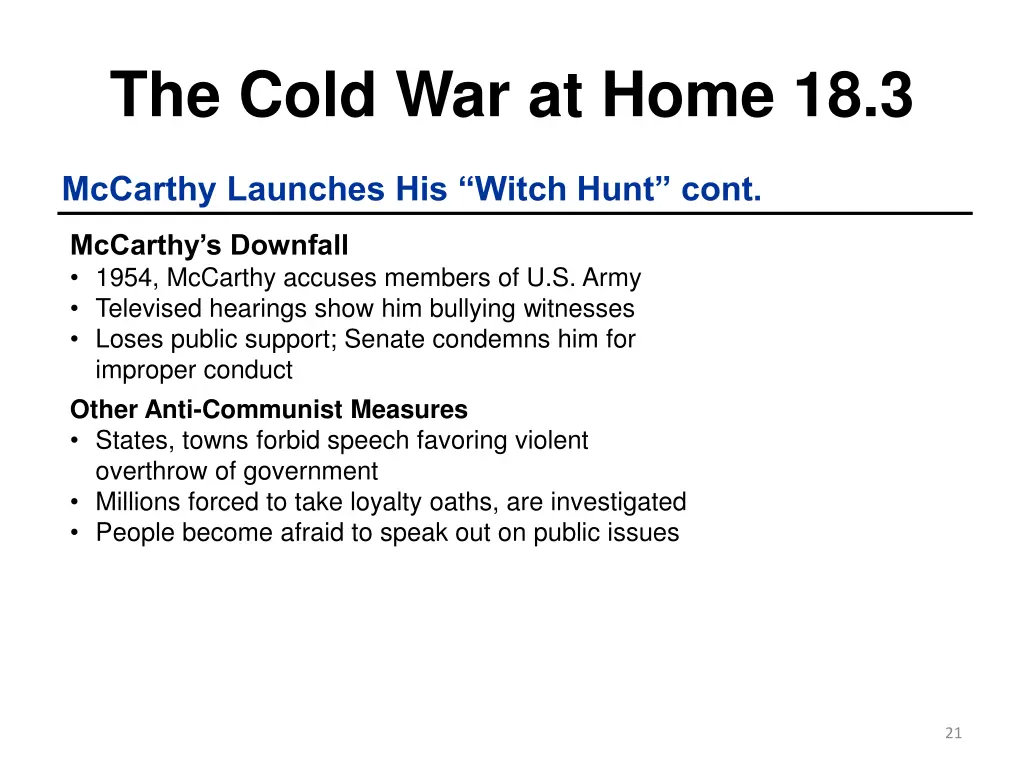 the cold war at home 18 3 5