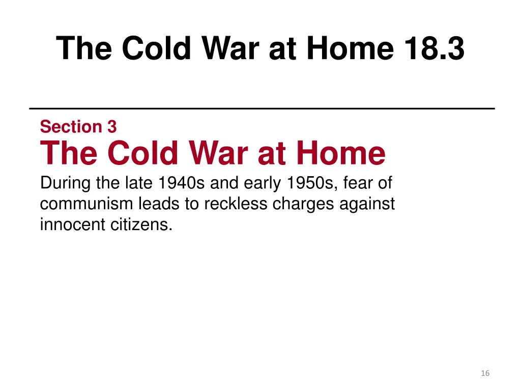 the cold war at home 18 3