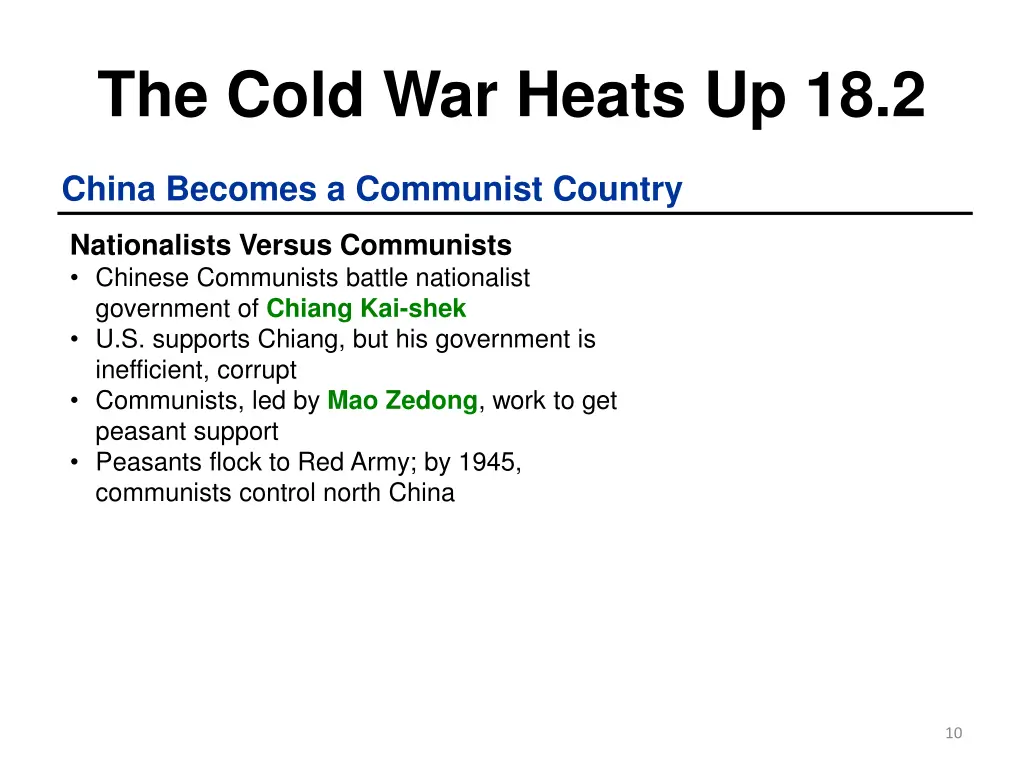 the cold war heats up 18 2 1