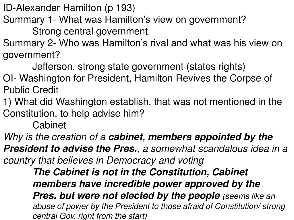 id alexander hamilton p 193 summary 1 what