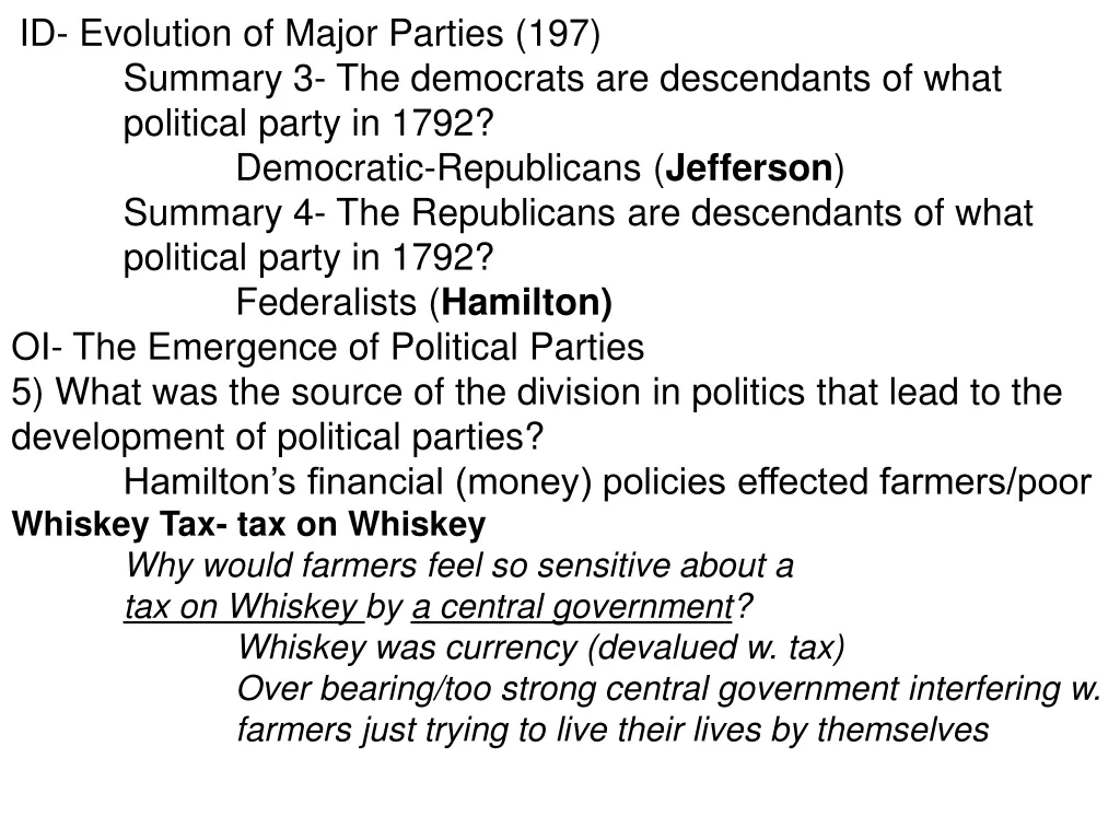 id evolution of major parties 197 summary