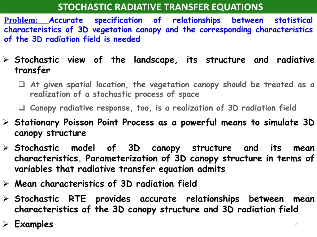 stochastic radiative transfer equations accurate