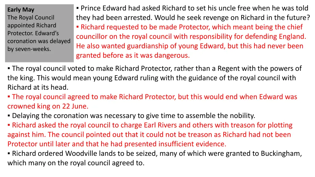 prince edward had asked richard to set his uncle