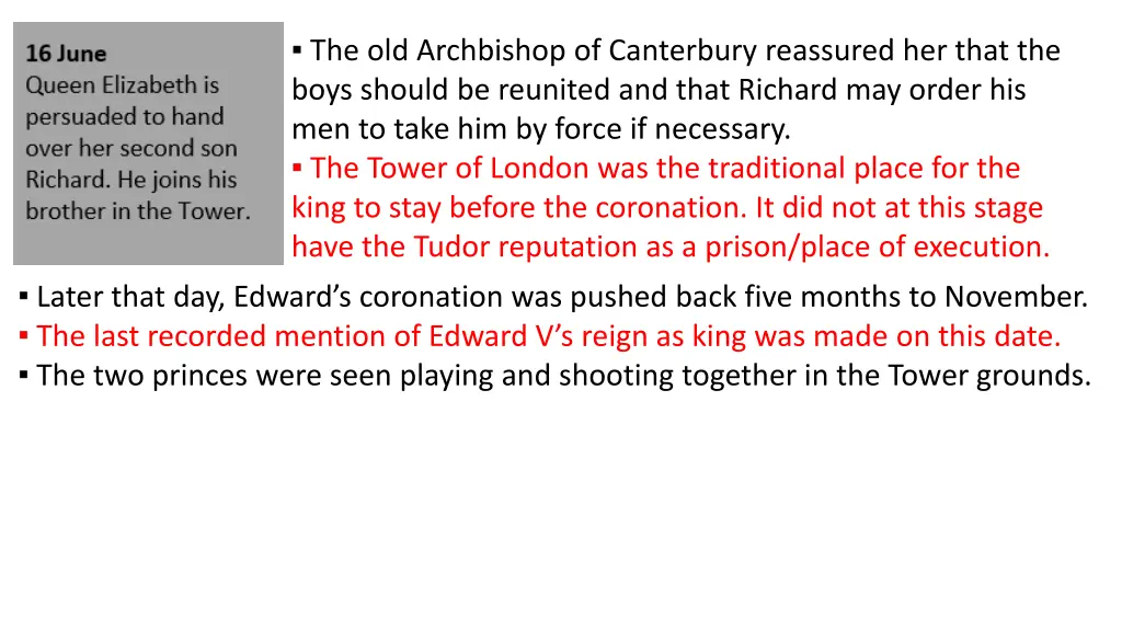 the old archbishop of canterbury reassured