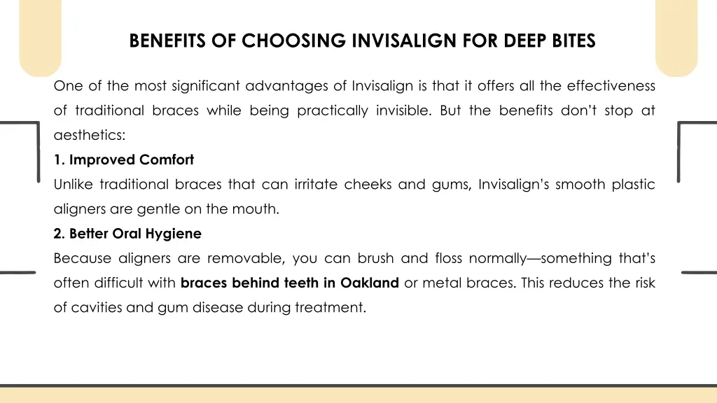 benefits of choosing invisalign for deep bites