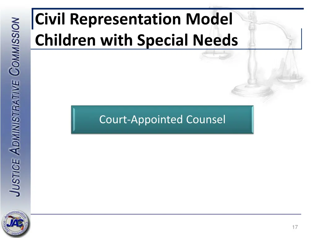 civil representation model children with special