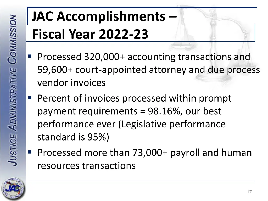 jac accomplishments fiscal year 2022 23