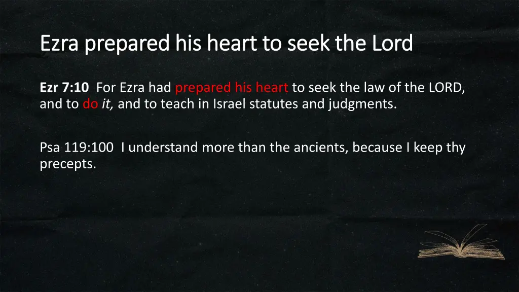 ezra prepared his heart to seek the lord ezra 7