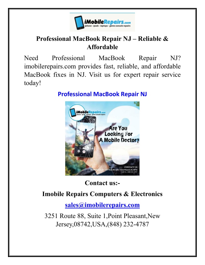 professional macbook repair nj reliable affordable
