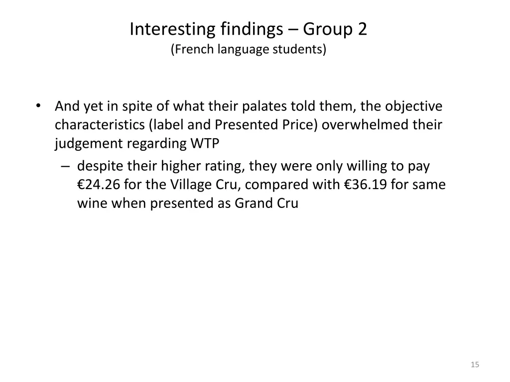 interesting findings group 2 french language 1