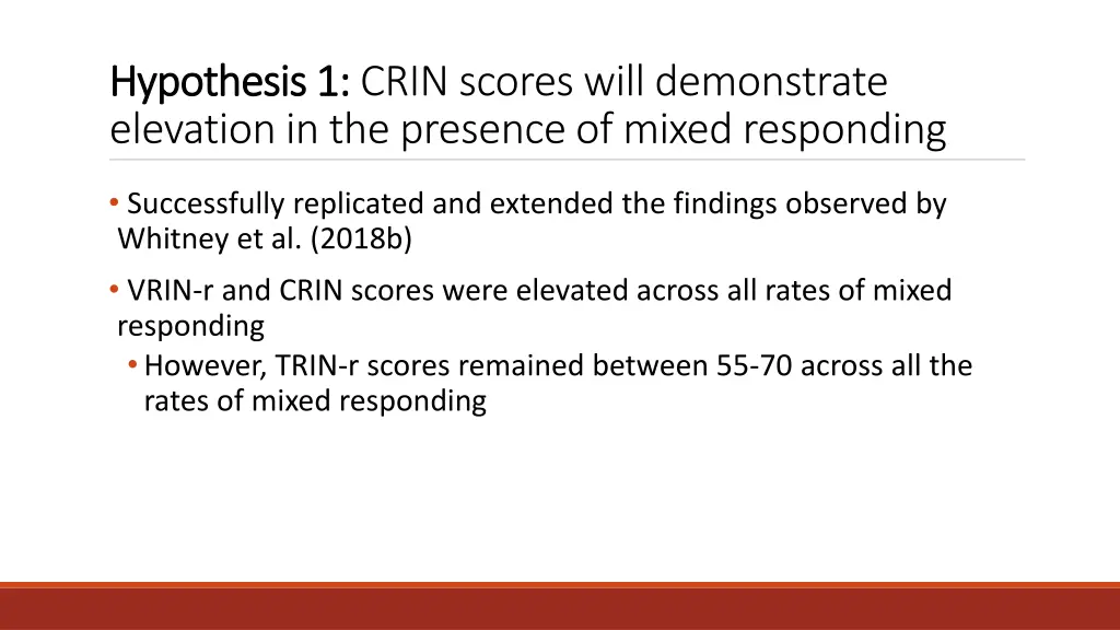 hypothesis 1 hypothesis 1 crin scores will