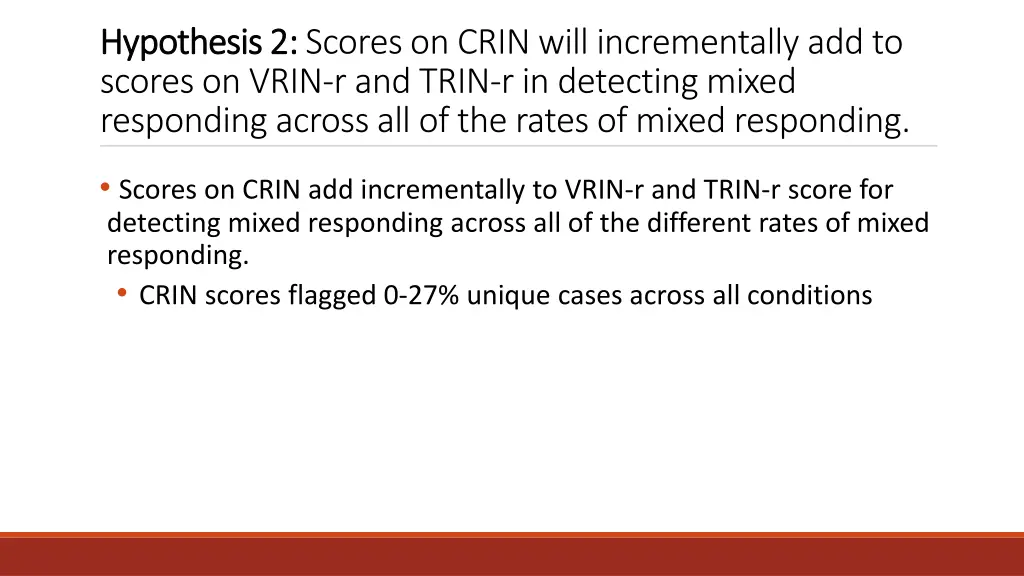 hypothesis 2 hypothesis 2 scores on crin will