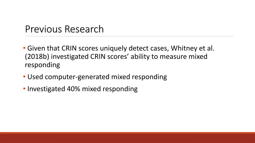previous research 1