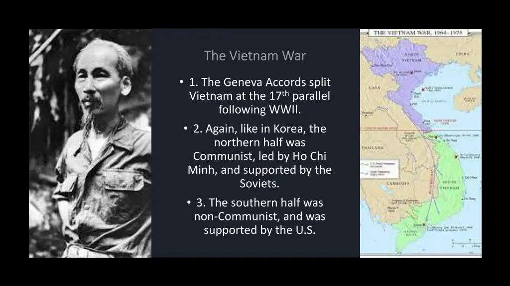 1 the geneva accords split vietnam