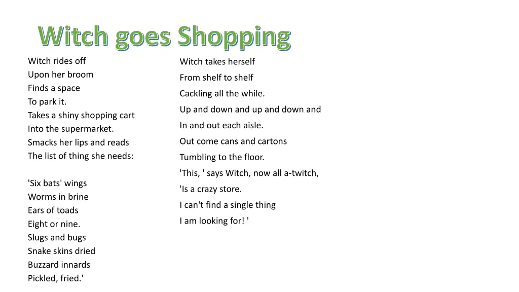 witch goes shopping