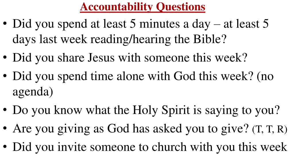 accountability questions